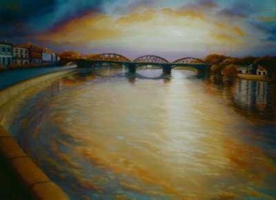 Barnes Bridge, Thames River Sunset by Lee Campbell